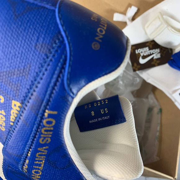 Nike X Louis Vuitton Air Force 1 Monogram Sneakers Men 8 Virgil Abloh 2022 AF1 - Picture 6 of 17
